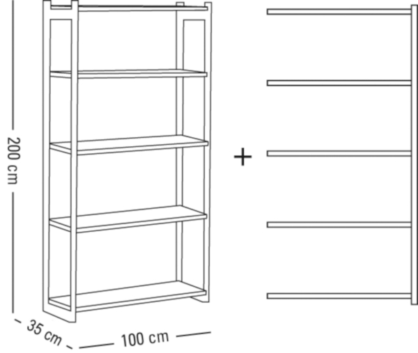 Rangeco muscular shelving starter unit 35 cm depth