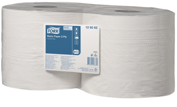 Tork Basic Wiper Combi Roll wiping roll recycled W1 / W2 - pack of 2