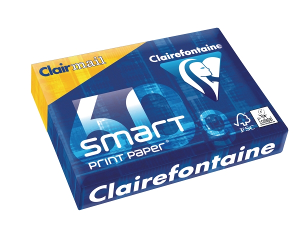 Clairefontaine Smart Print papier wit A4 60g - 1 doos = 5 pakken van 500 vellen