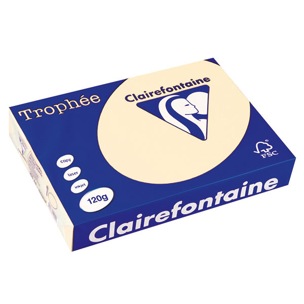 Clairefontaine Trophée 1242 coloured paper A4 120g ivory - pack of 250 sheets