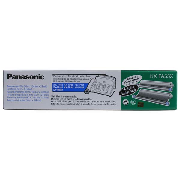 Panasonic KX-FA55 thermische donorrollen - pak van 2 [165 pag./ 50 meter]