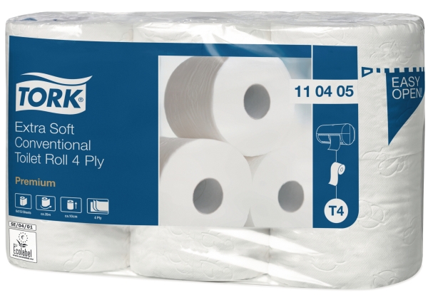 Tork Extra Soft Conventional toilet paper 4 layers - pack of 6