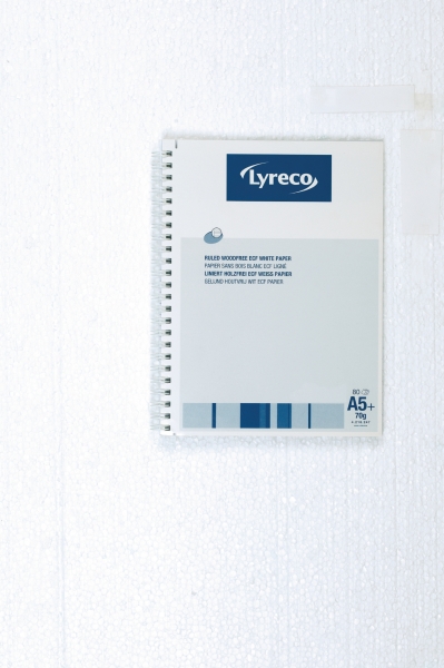 Lyreco Collegedictaat spiraalschrift A5+ gelijnd 80 vellen 17 perforaties