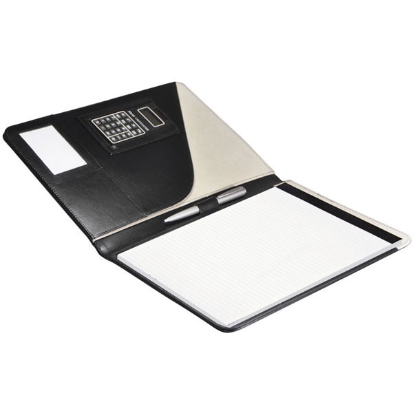 Monolith 2925 conference folder leather with calculator black