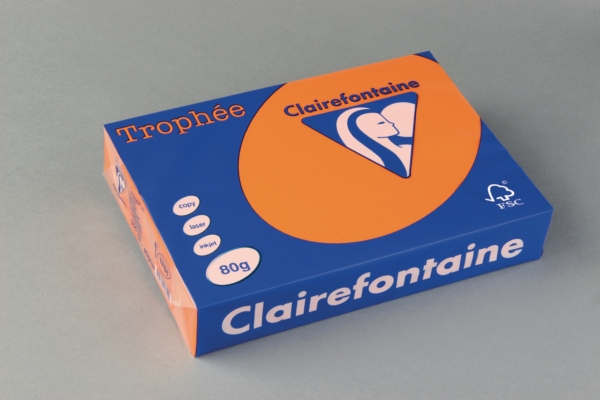Clairefontaine Trophée 1761 coloured paper A4 80g flame - pack of 500 sheets