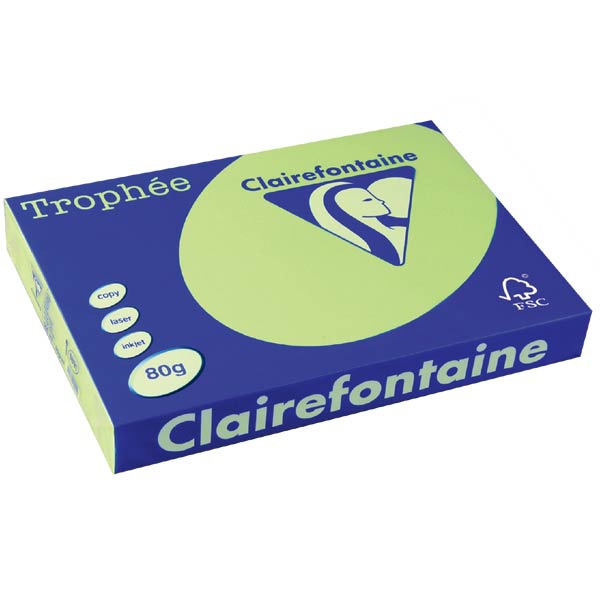 Clairefontaine Trophée 1891 gekleurd papier A3 80g golfgroen - pak van 500 vel