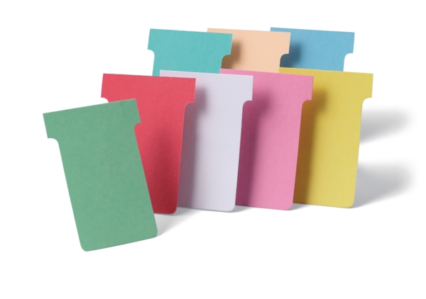 Valrex T-cards index 3 assorted colours - pack of 500