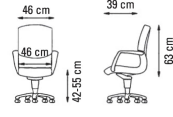 Prosedia Younico 2452 bureaustoel met synchroon contact blauw