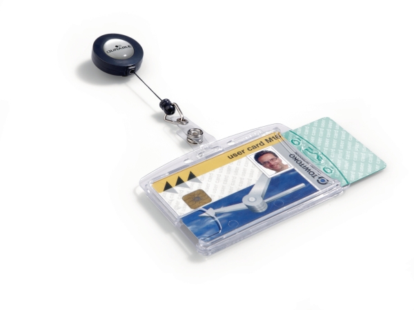 Durable 8224 dual security pass holder 90x54mm - pack of 10