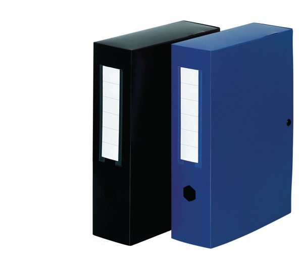 Exacompta filing box PP spine of 4cm blue