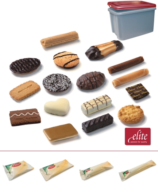 Delacre Elite koekjes gevarieerd assortiment - snoepgoed - doos van 345