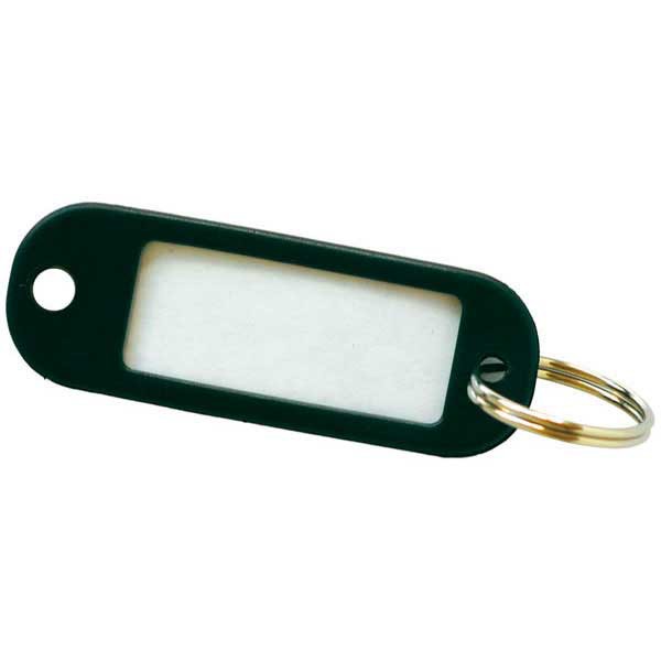 Key tags plastic black - pack of 20