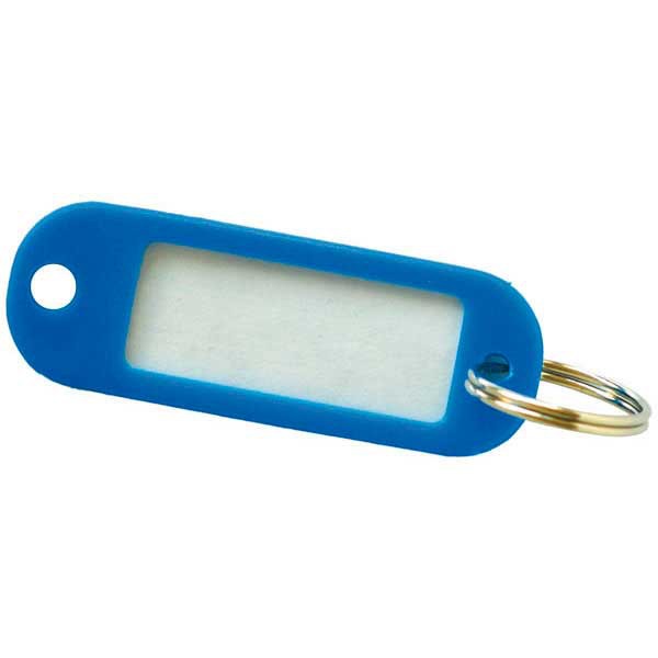 Key tags plastic blue - pack of 20