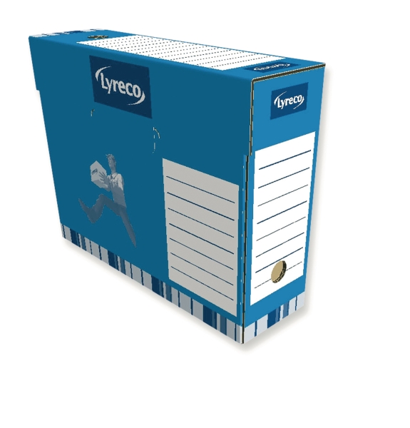 Lyreco archive box 34x26x spine 10cm blue