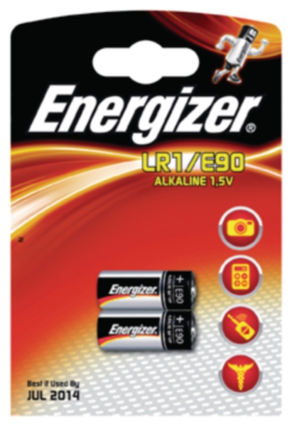 Energizer LR1/E90 alkaline batterijen - pak van 2