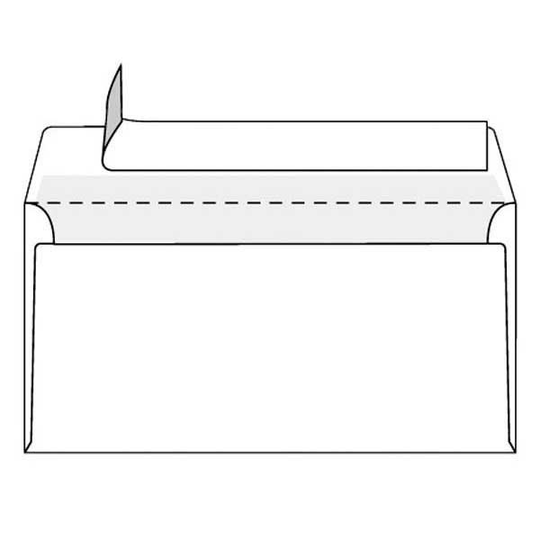 FSC enveloppen 110x220mm siliconenstrook 80g - doos van 500