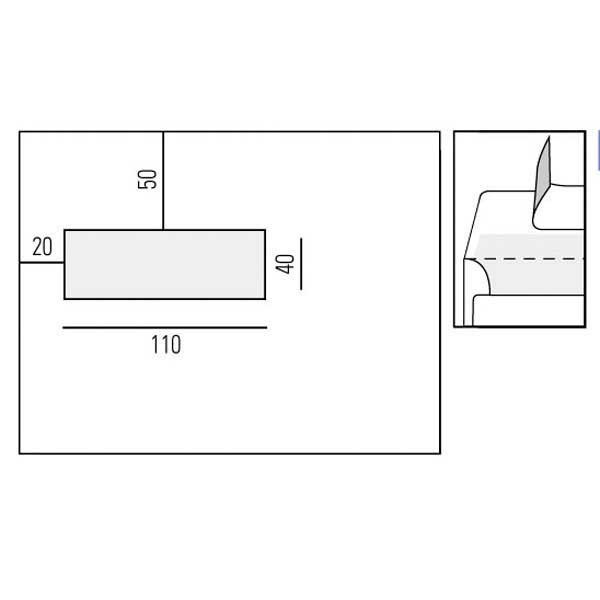 FSC enveloppen 156x220mm siliconenstrook venster links 80g - doos van 500