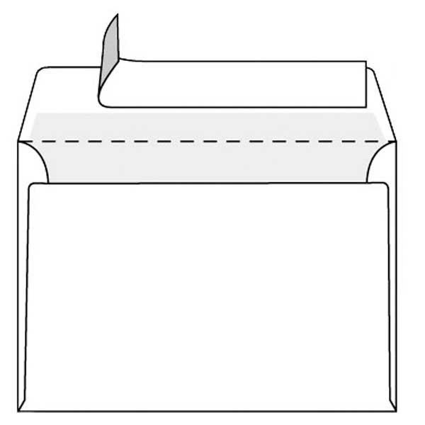 FSC enveloppen 156x220mm siliconenstrook 80g - doos van 500