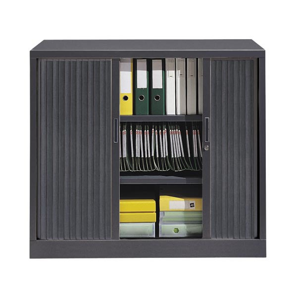 Ariv cupboard 2 shelves 120x105x43 cm black