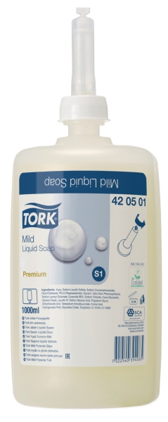 Tork Mild handzeep navulling voor dispenser S1 1 l