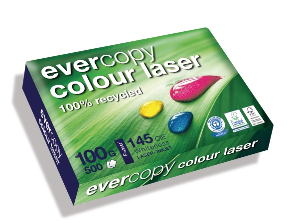 Evercopy Colour Laser gerecycleerd papier A4 100g - pak van 500 vellen