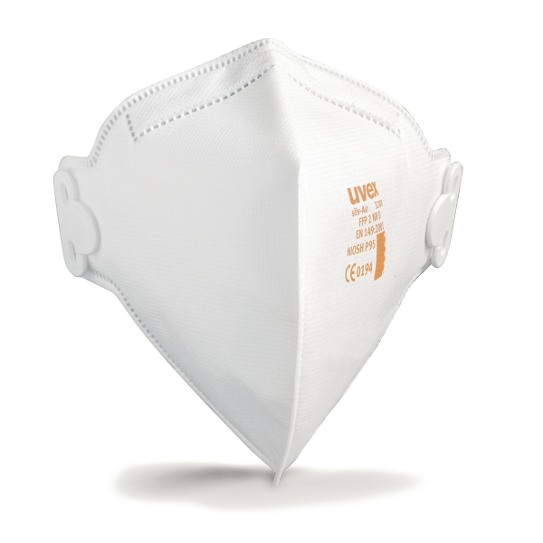 Uvex respirator mask FFP 2 flatfold - box of 30 pieces