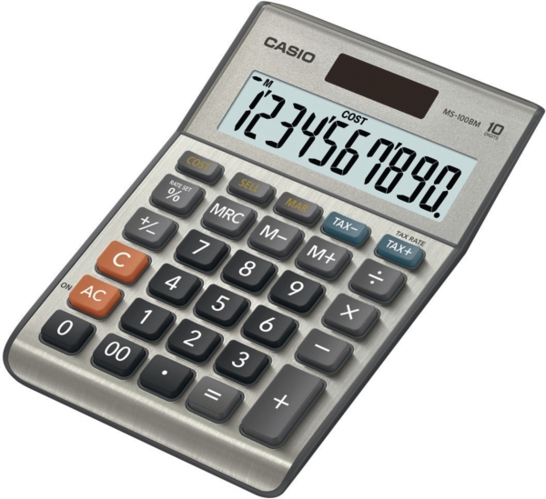 Casio MS-100BM  desktop calculater grey - 12numbers