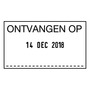 Trodat 5460/L dater stamp non customizable NL ''Ontvangen op''