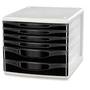 Lyreco 6-drawer unit black