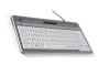 BE S-Board 840 USB mini-toetsenbord ergonomisch zilver/grijs - AZERTY België