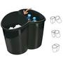 Cep Isis Greenspirit recycled waste bin plastic 15 litres graphite