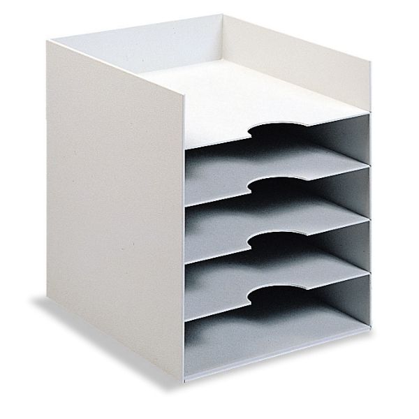 Module de rangement Paperflow - 5 compartiment - l. 25,8 cm - gris