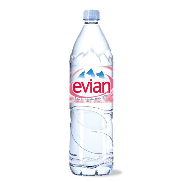 Eau minérale Evian 1,5 L - carton de 12 bouteilles