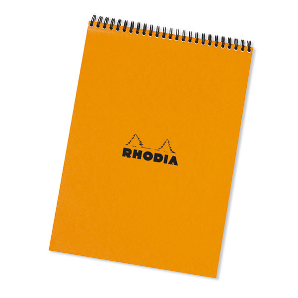 Bloc-notes Rhodia - A4+ - spirales - 160 pages - blanc quadrillé