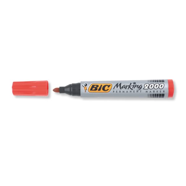 BIC 2000 PERM MARKER BULLET POINT RED