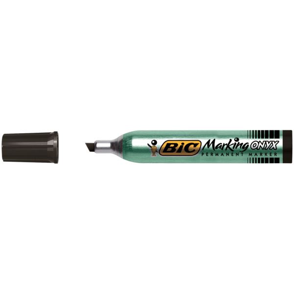 Marqueur permanent Bic Onyx Marker 1591 - pointe biseautée 3 à 5,5 mm - noir