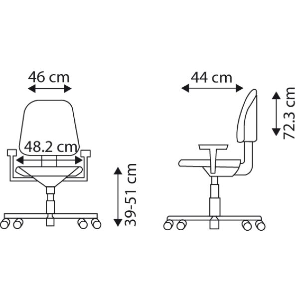 SOKOA SYNCHRONE CHAIR H/BACK BLUE