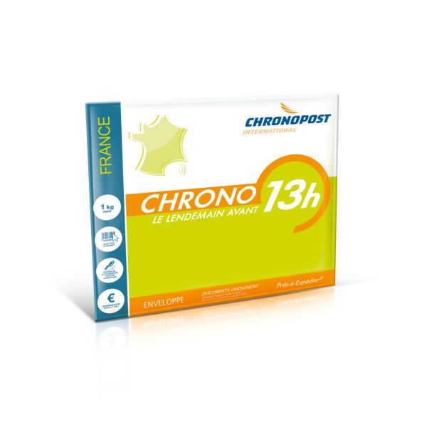 Enveloppe Chronopost Chrono 13h - 1 kg - lot de 10
