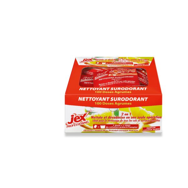 Nettoyant surodorant Jex Professionnel - agrumes - boîte de 100 doses