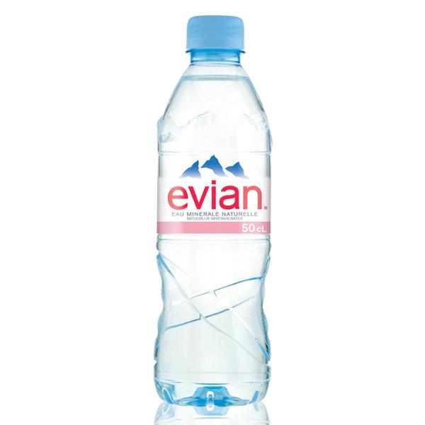 Eau minérale Evian - 50 cl - plateau de 24 bouteilles