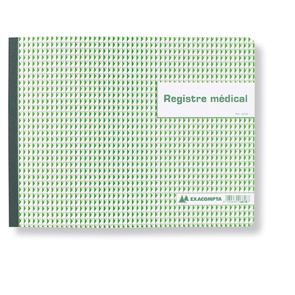 Piqûre Exacompta 6618 - Registre médical - 24 x 32 cm - 60 pages