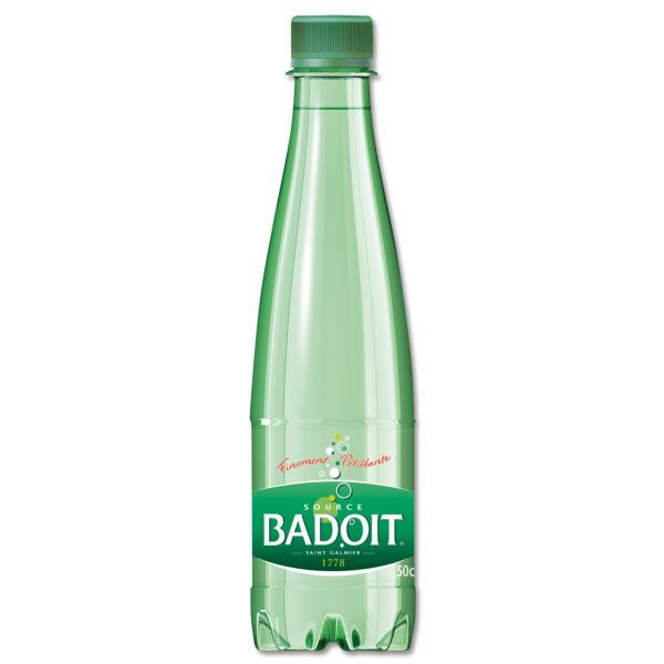 Eau minérale gazeuse Badoit verte - 50 cl - carton de 30 bouteilles