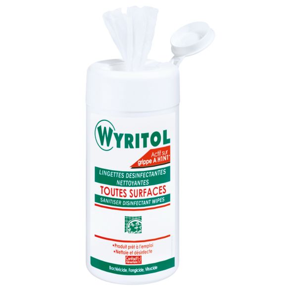 Lingette désinfectante multi-surfaces Wyritol - boîte de 120