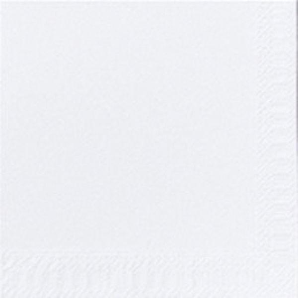 Serviette Duni en ouate - 2 plis - 33 x 33 cm - blanche - paquet de 125