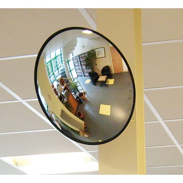 Miroir de surveillance intérieur Viso - rond en verre - Ø 33 cm - noir