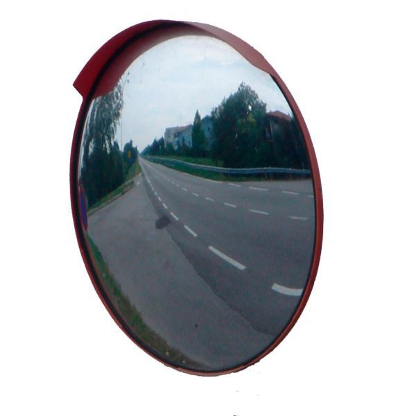 Miroir de surveillance extérieur Viso - rond en polycarbonate - Ø 60 cm - orange