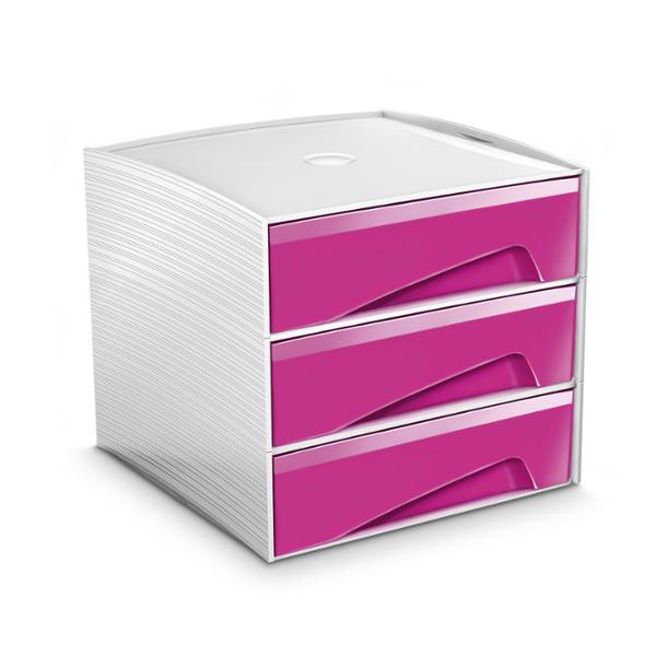 Cep MyCube Mini 3-Drawer Unit Gloss Pink