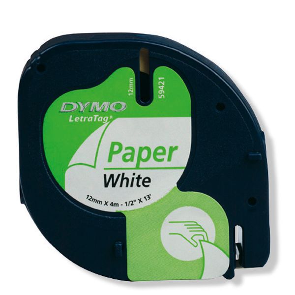 DYMO LetraTag Paper Labels - 12 mm x 4 m Roll