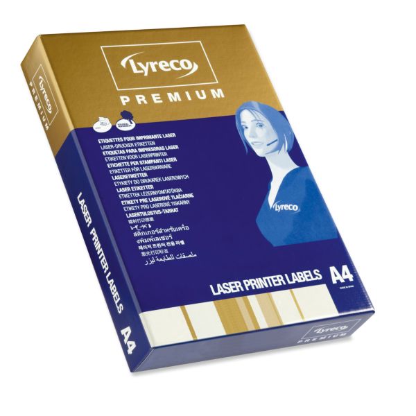 Lyreco Premium Laser Labels 63.5x33.9mm 24-Up White - Pack Of 250