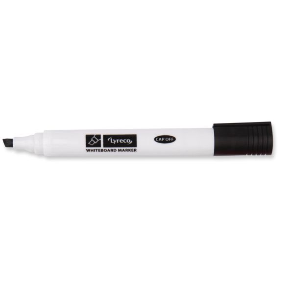 Marqueur tableau blanc Lyreco - pointe biseautée 1 à 5 mm - noir